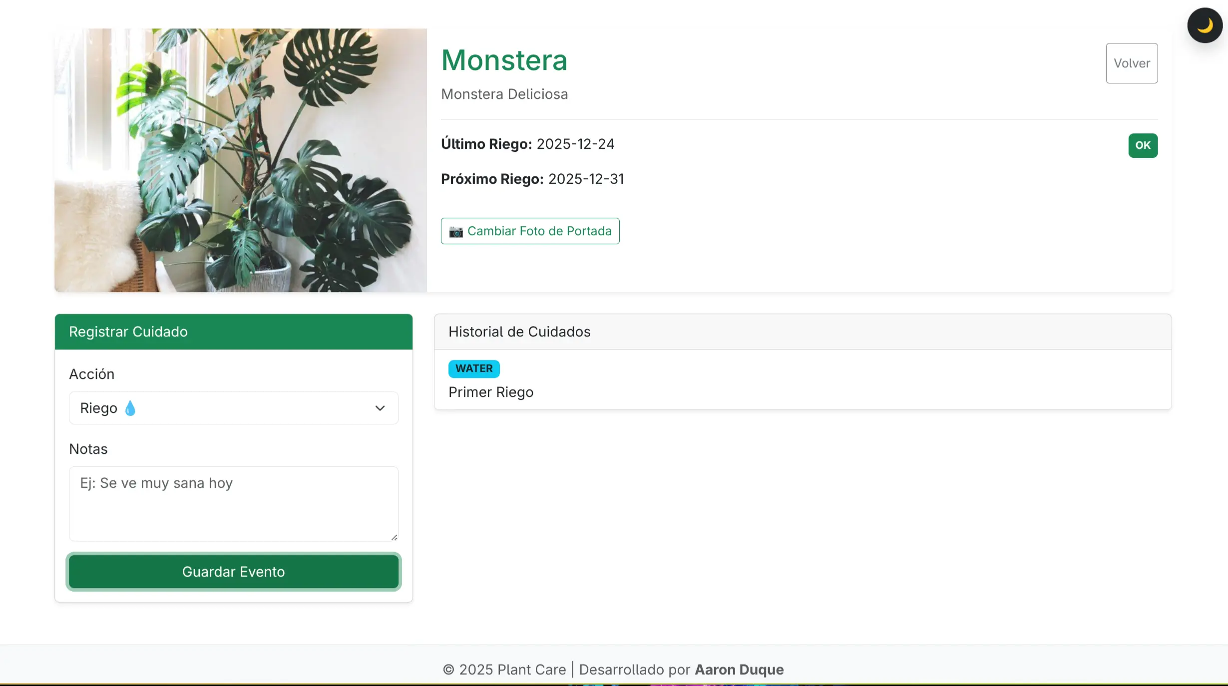 PlantCare Plant Details