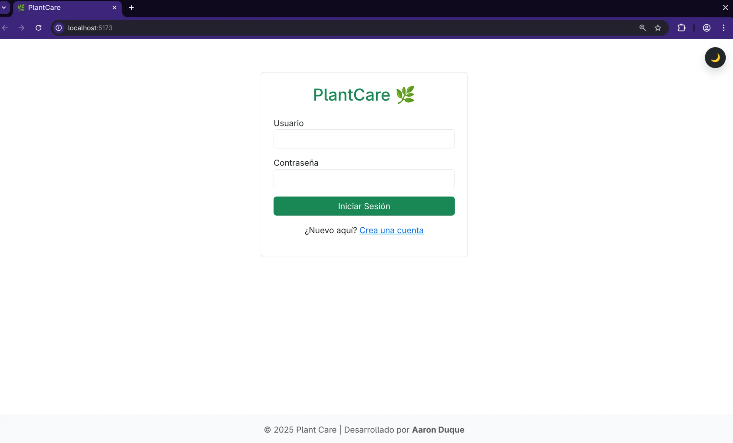 PlantCare Login